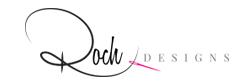 Main logo for Roch Designs on white background
